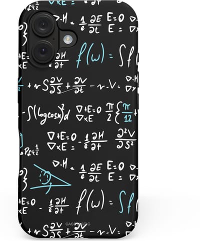 Casetastic hoesje geschikt voor Apple iPhone 16 - MagSafe - Dubbellaagse bescherming - Formule Finesse - Fashion Case - Zwart Grijs
