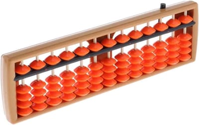 Rekenmachine Telraam - Educatief Reken Hulpmiddel - Rekenen Leren - Zichtbaar Cijfer Overzicht - 24 cm Lengte - Oranje