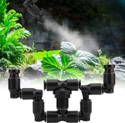 Verstelbare Mist Sprinkler voor Terrarium en Aquarium, 360° Draaibaar, Mini Spraykop voor Vochtige Omgeving en Dierverzorging