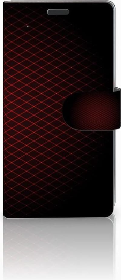 Boekhoesje voor Sony Xperia Z3 Telefoon Hoesje Geruit Rood