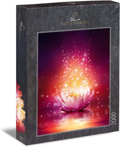 Puzzel 2000 stukjes - Lotus-Magie - Betoverende lichtgevende lotusbloem op het water - Modern kwaliteitspuzzel - Made in Germany