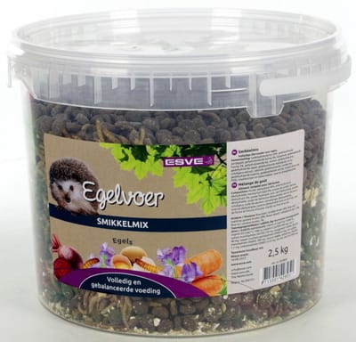 Esve Egelvoer - emmer - smikkelmix voor egels - 2.3 kilo - volledige en gebalanceerde voeding -