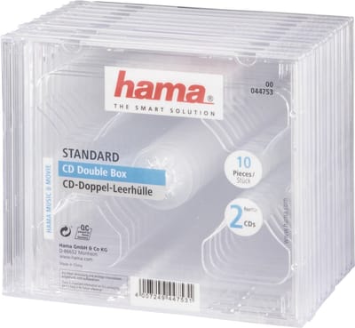Hama Cd-Box Dubbel Transparant 10Stuks