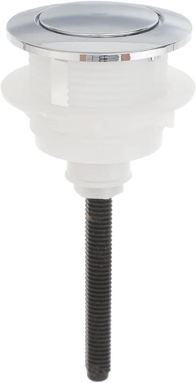 Toiletknop - Doorspoelknop - Toilet Reparatie - Eenvoudige Installatie - 14.5 x 4.6 cm - Zilver