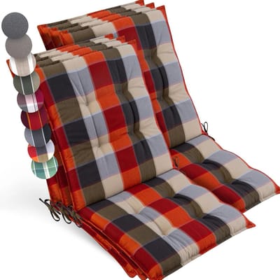 Tuinstoelkussens Set - Kussens Lage Rugleuning - Buiten Zitten - UV-Bestendig & Antislip - 100x50 cm 8cm Dik