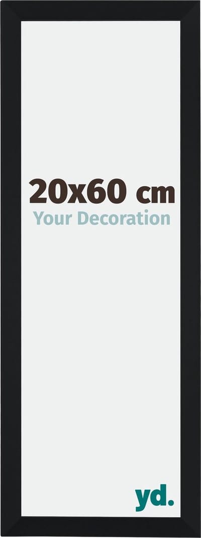 Your Decoration - Fotolijst 20x60 cm - MDF - Zwart Mat - Catania
