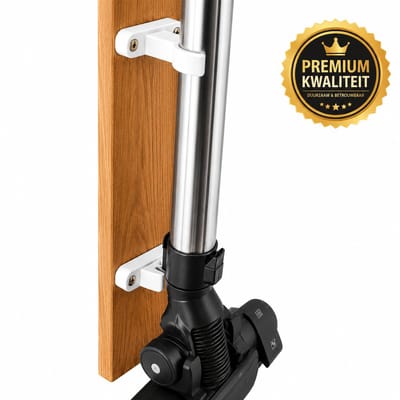 Stofzuiger Wandhouder - Geschikt voor Miele® Stofzuigers - Stofzuigerbuis Houder - Mondstuk Houder - Wit