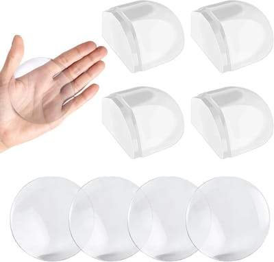 Deurstoppers set van 8 - transparant - zelfklevend - schokbescherming voor muren en meubels - ShopVlot