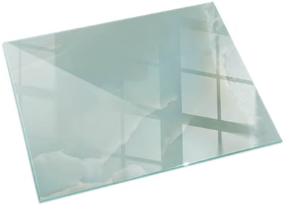 Tulup Kachel Vloerplaat - Fijn marmerpatroon Vloerplaat Voor Kachel - 60 cm x 40 cm - Turkoois Onderplaat Kachel - Rechthoek Kachel Vloerplaat - Plaat Onder Houtkachel - Vloerplaat Openhaard - Plaat Voor Onder Houtkachel
