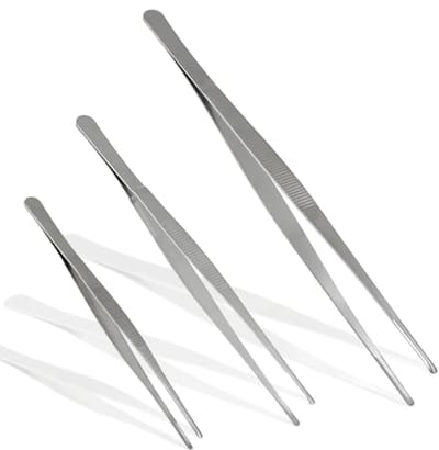 Set van 3 RVS Keukentangen - Professionele Precisie Voor Grillen en Bakken