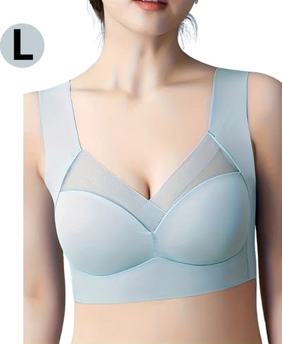 Livano BH Zonder Beugel - Zonder Bandjes - Push-up Bh's - Comfort Bh - Lichtblauw L
