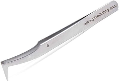 Pincet Schuin - Precisie Tang - Pixel Hobby - Metalen Constructie - 11 cm Lengte