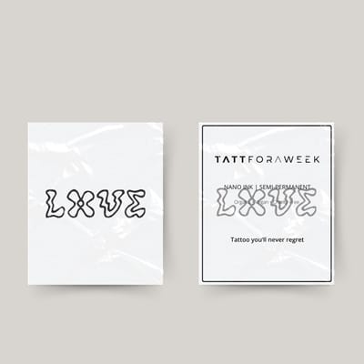 Tijdelijke tattoo love hippie | Neptattoo volwassenen | Tijdelijke tattoo voor volwassenen | Temporary tattoo | Plaktattoos voor volwassenen | Neptattoos | Probeer zorgeloos een tattoo | tattforaweek