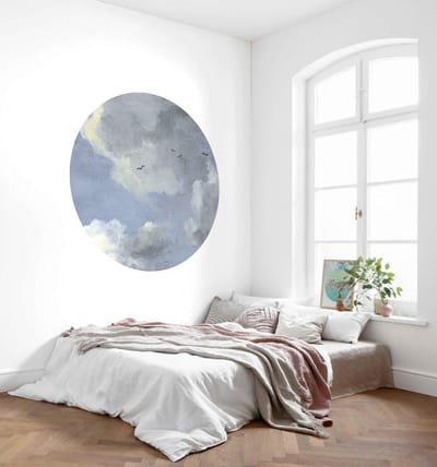 Fotobehang - Simply Sky 125x125cm - Rond - Vliesbehang - Zelfklevend