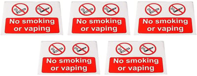 Dailygoody - Zelfklevende Veiligheidswaarschuwingsborden - Verboden te Roken - Duurzaam en Eenvoudig te Installeren - Rood/Wit/Zwart - Voor Binnen en ...