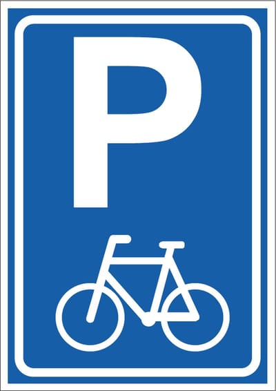 Parkeerplaats fietsen sticker 148 x 210 mm