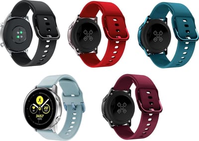 Fungus - 5 Pack - Smartwatch bandjes - Geschikt voor Samsung Galaxy Watch 6 (incl. Classic), Watch 5 (incl. Pro), Watch 4, Watch 3 41mm, Active 2 - Horloge 20mm - Siliconen