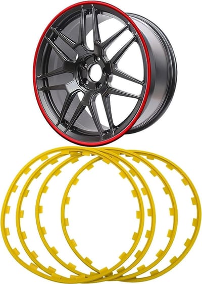 Velgbeschermers - Wielring set - Velgen beschermen - Sterke slagvastheid - 21 inch - Geel
