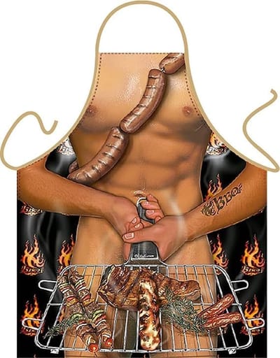 Grappig schort - sexy chef-kokschort voor mannen, keukenschort geschenken voor vader, echtgenoot, vriend, Meerkleurig, 70x56