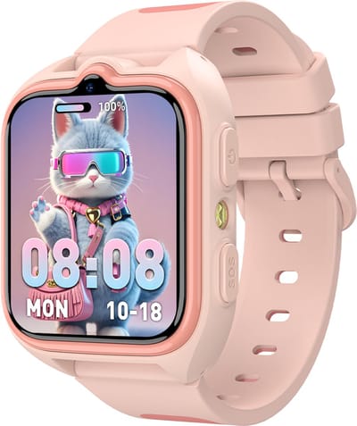 Blackview Z30 - Smartwatch - Kindersmartwatch - 1,75 inch IPS scherm - 4G - GPS - 800 mAh - IP68 waterdicht - Bluetooth 5.3 - Roze