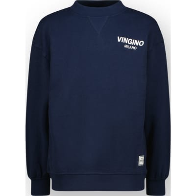 Vingino Boys Crewneck Basic Sweater Dark Blue Size: 10 | Sweaters and Cardigans Outlet | Unisex | Blauw