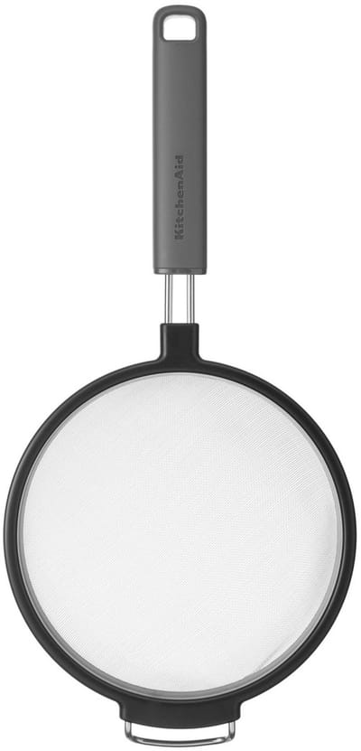 Zeef met Handvat, Bolzeef, 17 cm, Kunststof/RVS, Grijs - KitchenAid
