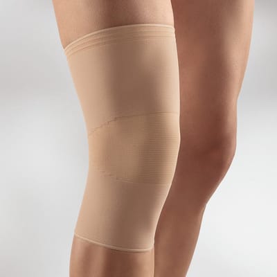 BORT ActiveColor Kniebrace - Kniebandage - Sportkniebrace - Knieondersteuning - Geschikt voor Overbelasting - Beige - Maat S- tot 32 cm