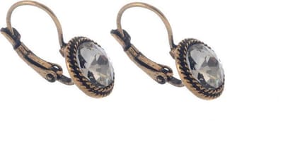Behave - Oorsteker met ronde steen en french clip - Mode-accessoire