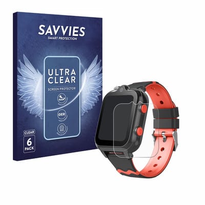 Savvies - Screenprotector voor Yuede Kids Smartwatch 1.69" - Folie Beschermfolie transparant 6 Stuks
