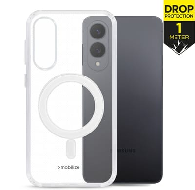 Mobilize Doorzichtig Hoesje geschikt voor Samsung Galaxy S25 Edge MagSafe Telefoonhoesje Hardcase | Mobilize Naked Protection Backcover Shockproof | Geschikt voor MagSafe | Geschikt voor Draadloos Opladen met Magnetische Ring | Geschikt voor MagSafe