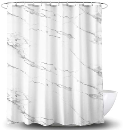 Dailygoods- Douchegordijn 180x200 cm - Schimmelwerend - Waterdicht - Wasbaar - Antibacterieel - Polyester met marmerprint - Badgordijn