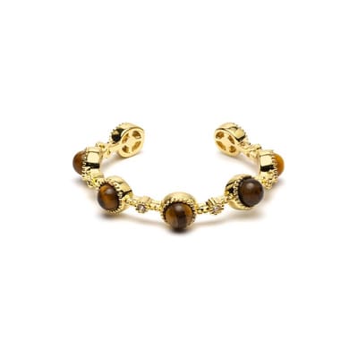Open ring met tijgeroog – ±2 cm