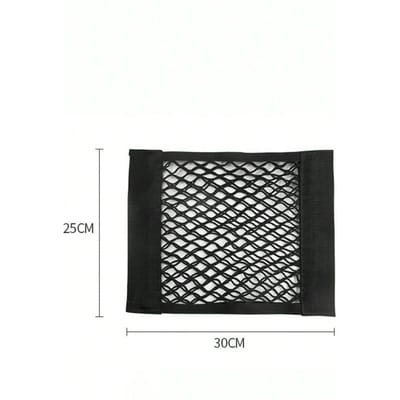 1 stuks Zelfklevende Wandmontage Opbergnetzak - Geen Boor Nodig, Duurzaam Polyester Mesh Organizer Met Sterke Zelfklevende Strips 25*30 zwart