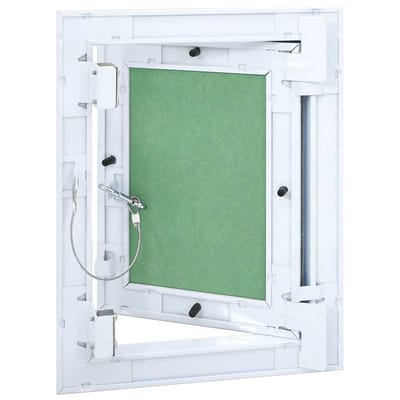 vidaXL - Access - Panel - Groen - en - Zilver - 20 - x - 25 - cm - Aluminium - en - Gipsplaat