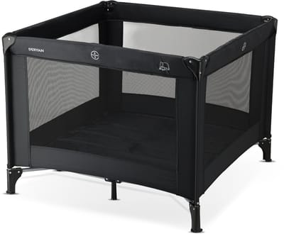 Deryan Kinderbox - Campingbedje - Inklapbare box - 100x100cm - Zwart