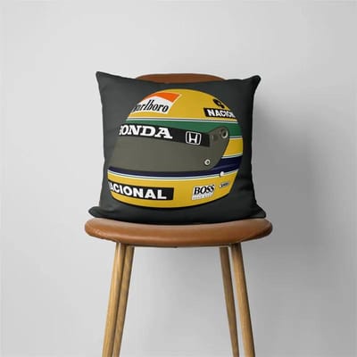 Ayrton Senna Logo Kussenhoes, Bank Kussenhoes, Auto Sierkussenhoes, Woondecoratie, 293 50x50cm