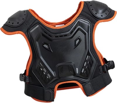 Kinder Borstprotectie - Motorcross Uitrusting - Sport Veiligheid - Ademend Systeem - 30 cm - Oranje