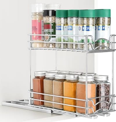 Dailygoods- Specerijenrek 2 Laags - Uitschuifbare Lades - Keuken