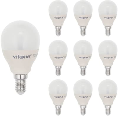 VITO LED Kogellamp G45 E14 - 6.5W (vervangt 50W) - 520lm - 4000K - 220-240V - Ø45mm - Energiezuinig - 10 stuks