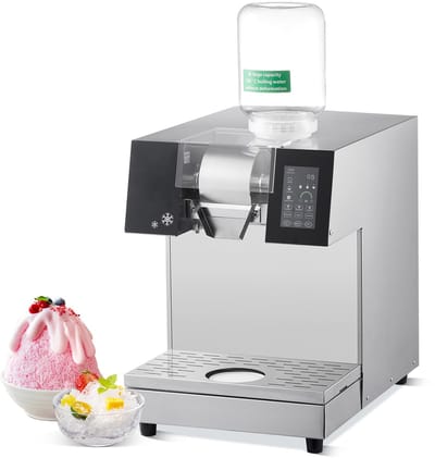 Commerciële Ijsmachine met Sneeuwvlokken, 235 kg/24 UUR, Roestvrij Staal, Elektrische Ijsmachine met Vloeistofkoelsysteem voor Snelle Warmteafvoer, Ideaal voor Ijs