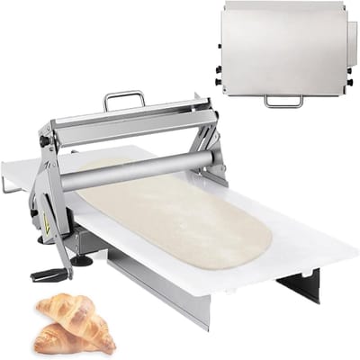 Handmatige Deegroller - Tafelmodel Deegmachine - Thuisbakken - Opvouwbaar Design - 11 Dikteniveaus - Rvs
