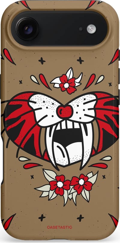 Casetastic hoesje geschikt voor Apple iPhone Air - MagSafe - Dubbellaagse bescherming - Wilde kracht - Fashion Case - Taupe Donkergrijs Bordeaux