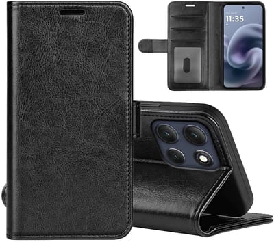 MobyDefend Hoesje - Geschikt voor Motorola Moto G86 - Wallet Book Case (Sluiting Achterkant) - Zwart