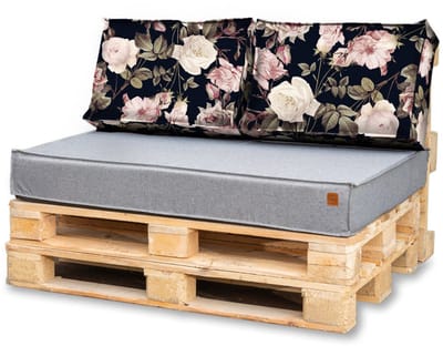 Blomster Outdoor - Tuinkussens Set voor Palletmeubels - Waterafstotend - Europallet - 120x80x15 cm