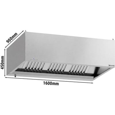 GGM Gastro Kastenhaube mit Motor - 1600mm - mit Regler, Filter & Lampe