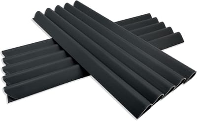 Set van 50 PVC Bevestigingsclips voor Privacyschermen, Privacystrips voor Dubbele Stangen, Klemrail voor Tuin en Hekwerk, Antracietkleurige Clips