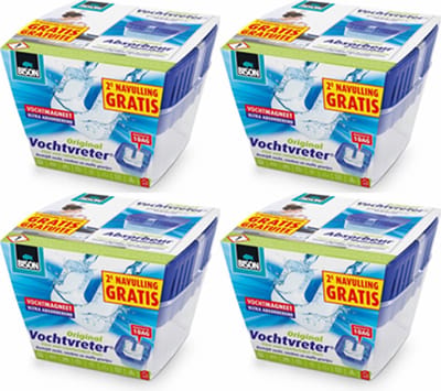 4x Bison® Vochtvreter - 2de navullinig gratis