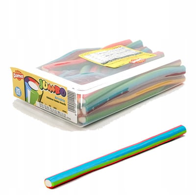 Damel Jumbo twist regenboog 30 stuks - 24 cm - 1650g