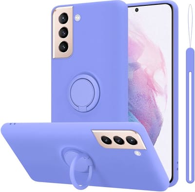Cadorabo Hoesje geschikt voor Samsung Galaxy S24 in LIQUID LICHT PAARS - Beschermhoes van flexibel TPU silicone Case Cover met ring