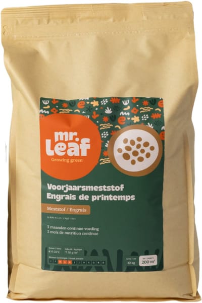 Mr Leaf Gazonmest Voorjaar - Grasmat Meststof - 10kg (200m²) - Langwerkende Voeding - Snel Groen Gras - Professioneel Resultaat